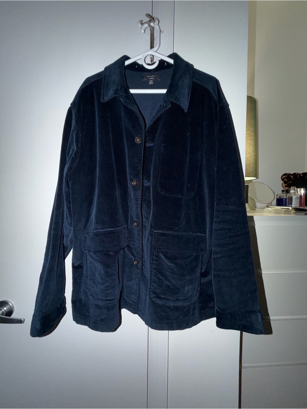 Banana Republic Navy Corduroy Shirt Jacket